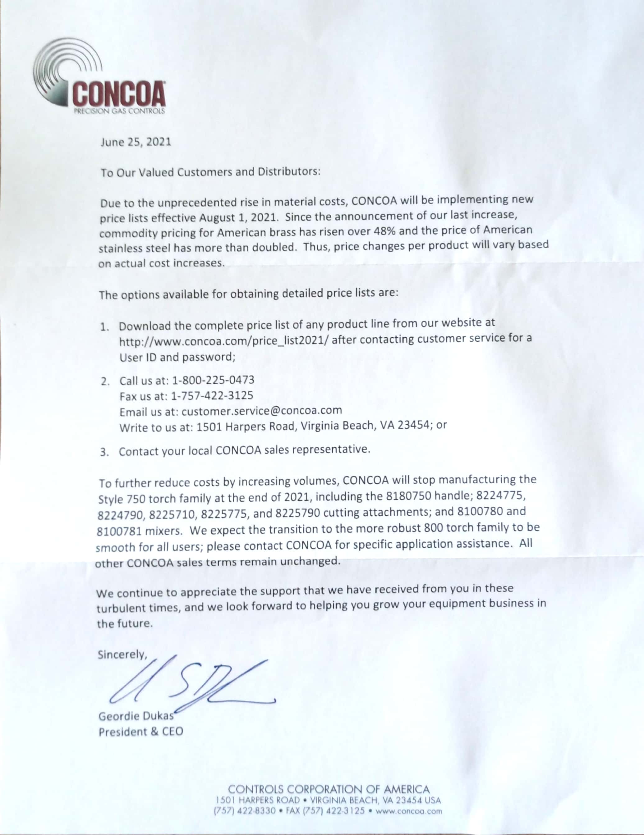 202181(gu)CONCOAؚO(sh)ͮa(chn)Ʒr(ji){(dio)֪ͨ